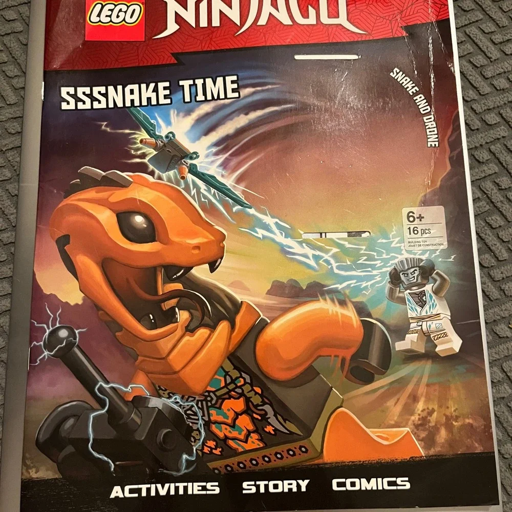 Lego Ninjago Lot - World Guide Paperback Book & Sssnake Time Activities